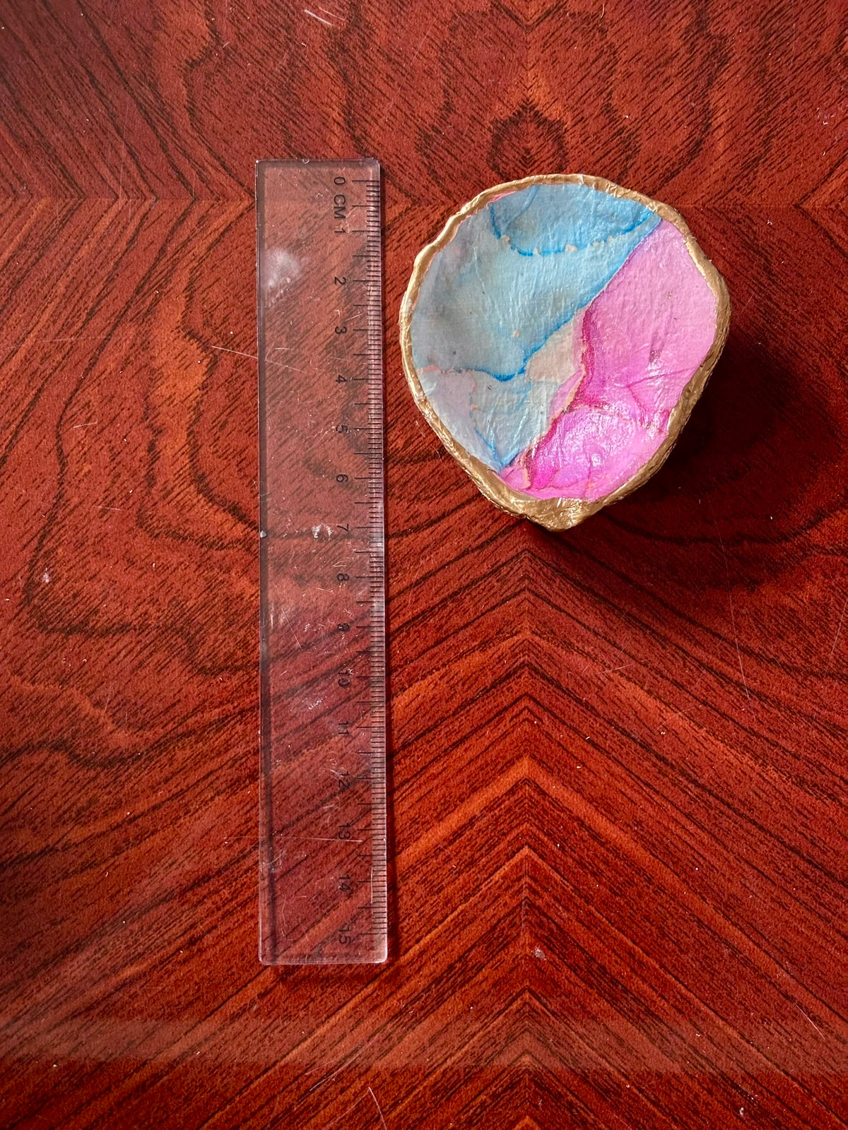 Decoupaged Shell - Marble