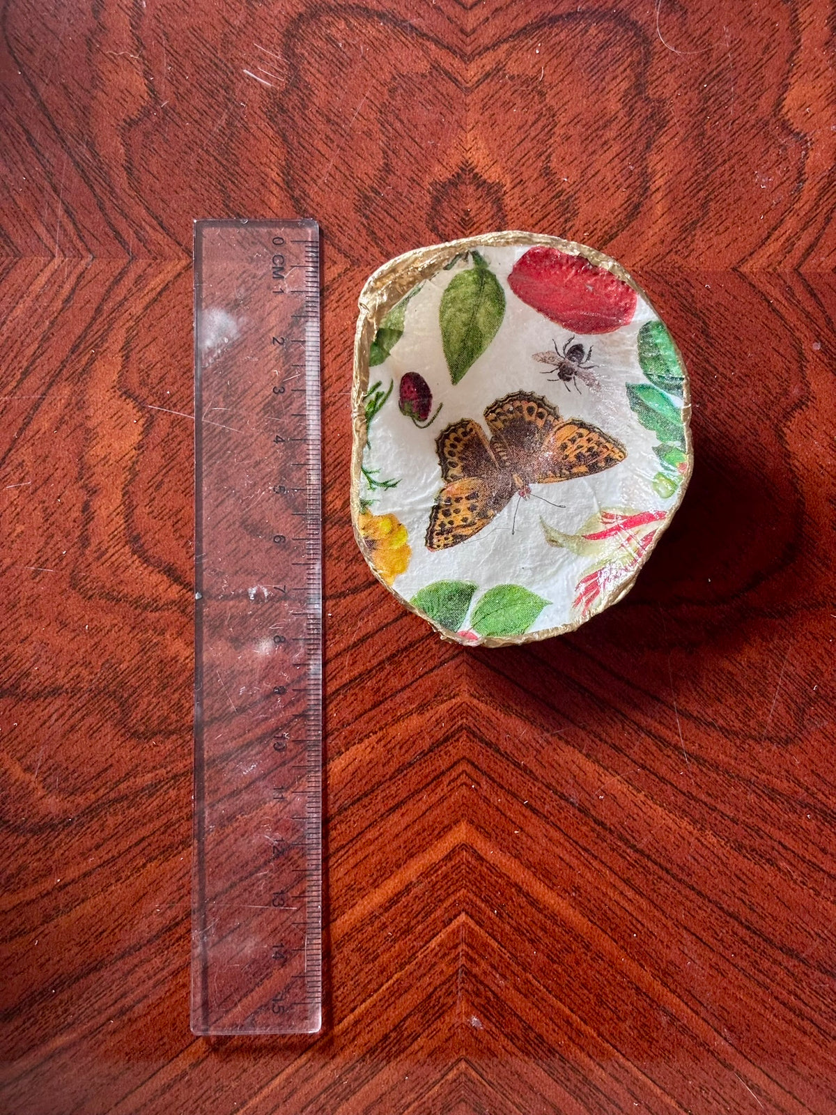 Decoupaged Shell - Butterfly