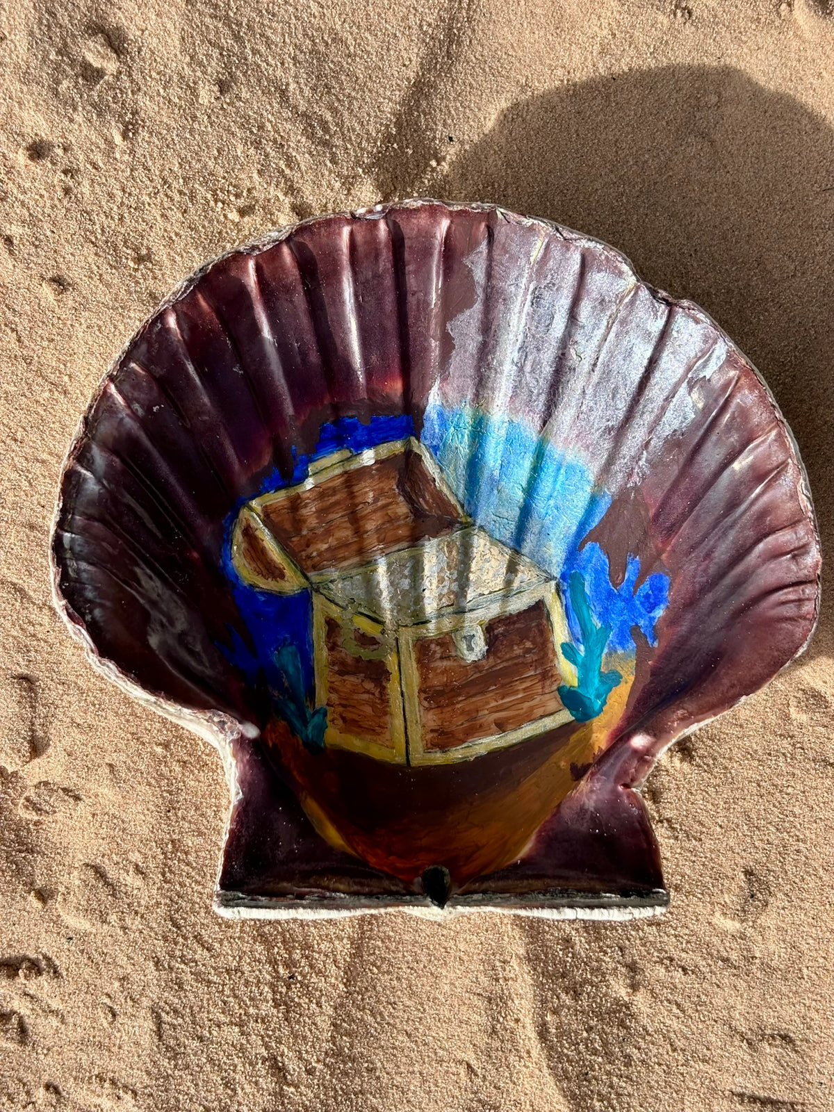 Hand-Painted Shell - Treasure Cave