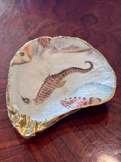 Decoupaged Shell - Seahorse