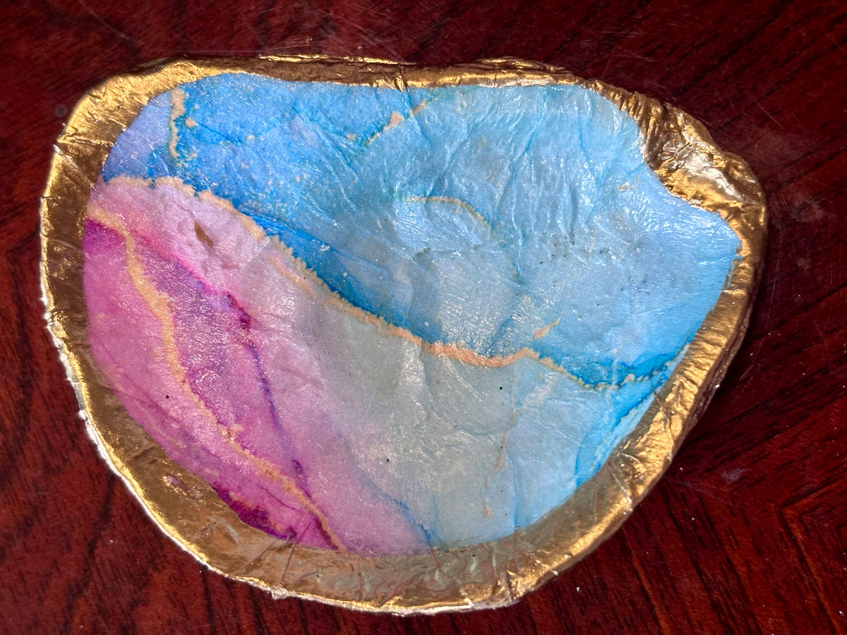 Decoupaged Shell - Marble