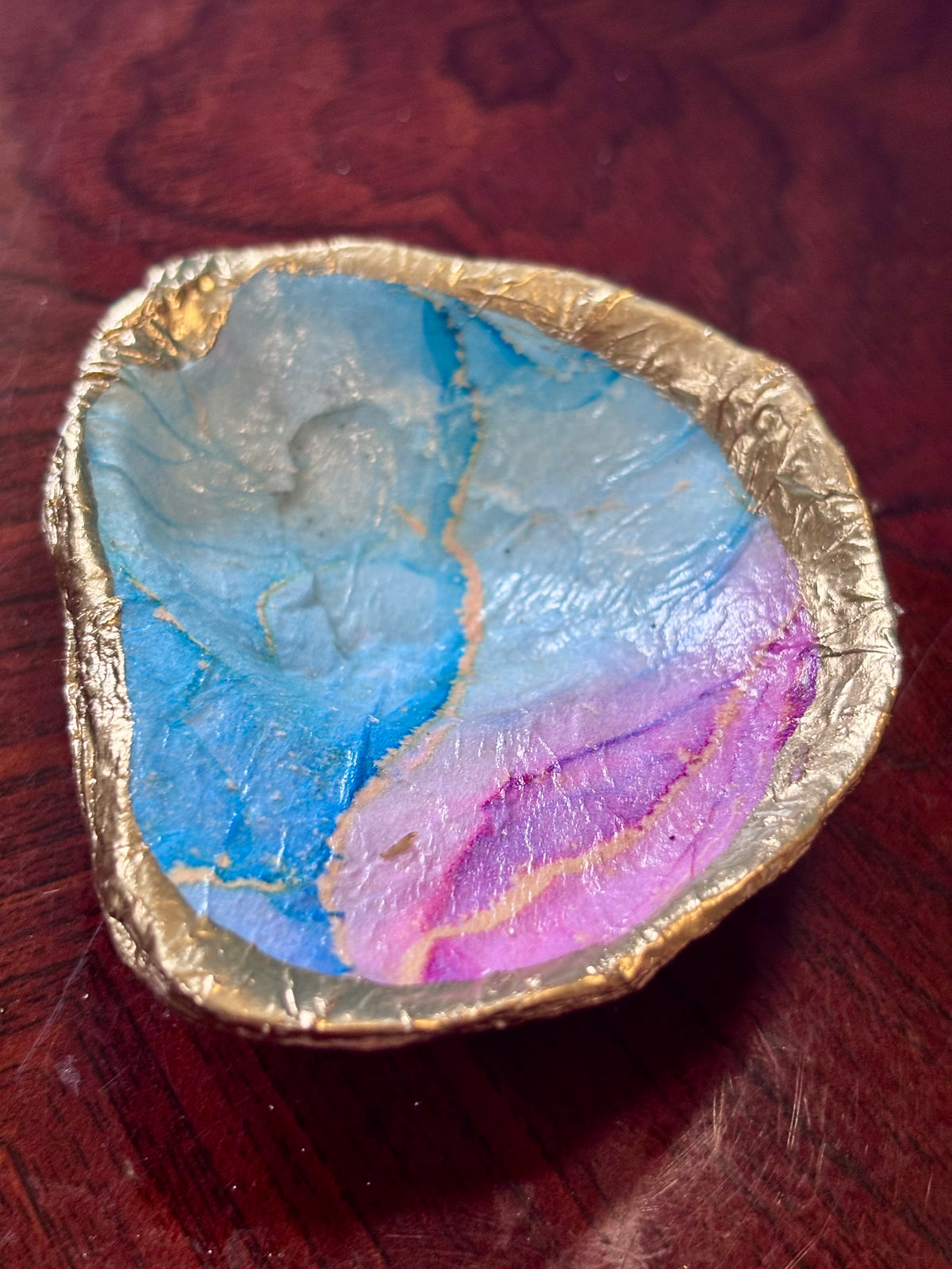 Decoupaged Shell - Marble
