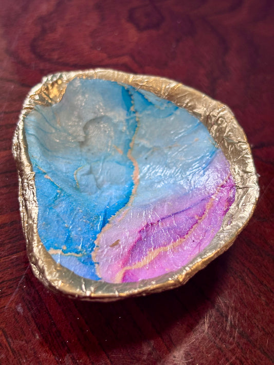 Decoupaged Shell - Marble