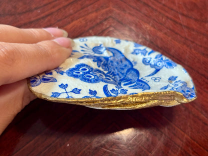 Decoupaged Shell - Peacock