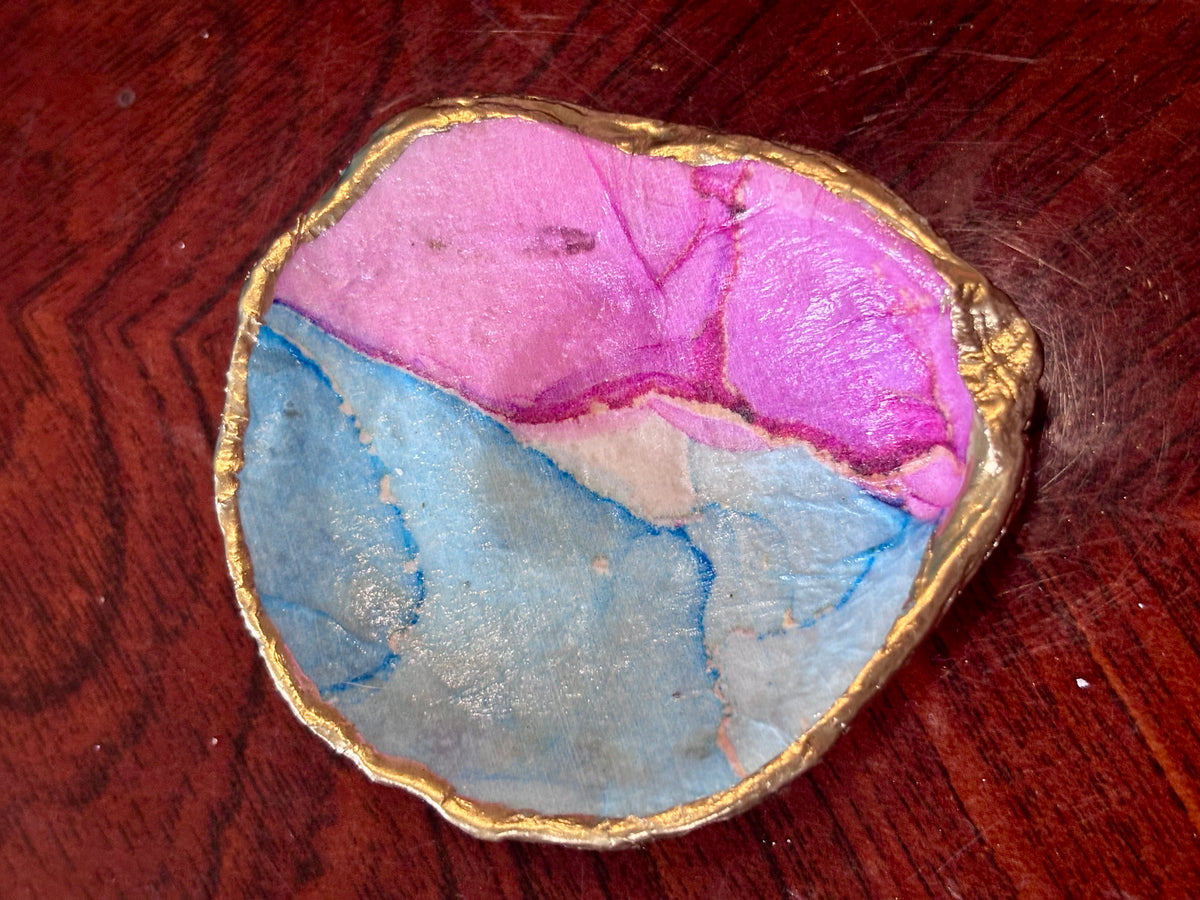 Decoupaged Shell - Marble