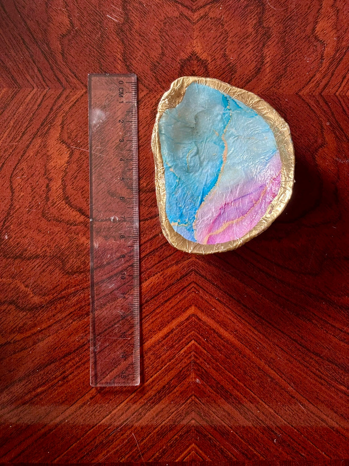Decoupaged Shell - Marble