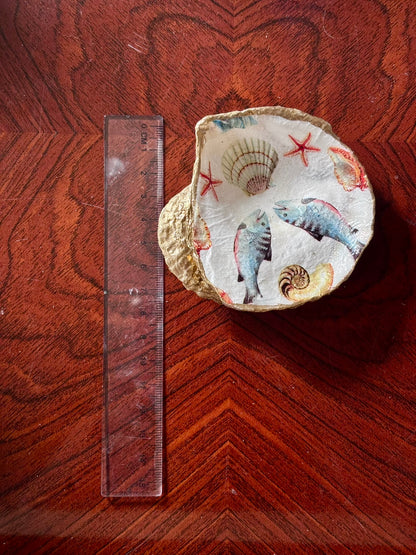 Decoupaged Shell - Fish