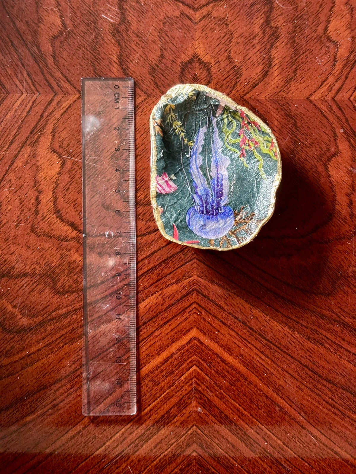 Decoupaged Shell - Jellyfish