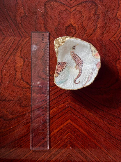 Decoupaged Shell - Seahorse