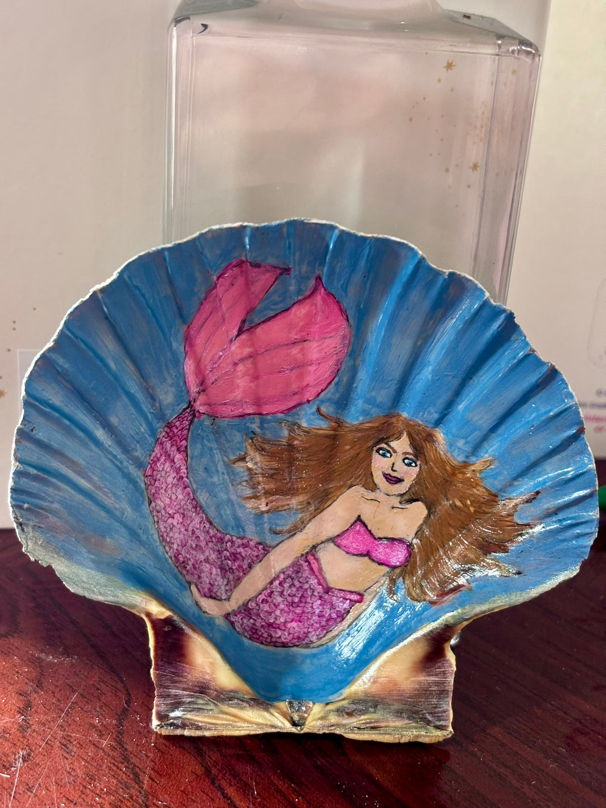 Hand-Painted Shell - Mermaid